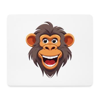 Pavian-Karikatur-Kawaii-Aquarell-Illustration - Mousepad (Querformat) - Weiß - Vorne