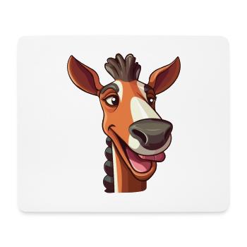 okapi Karikatur Kawaii Aquarell Illustration - Mousepad (Querformat) - Weiß - Vorne