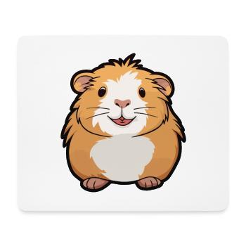 Guinea Pig Cartoon Kawaii Watercolor Illustration - Mouse Pad (horizontal) - white - Front