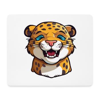 Jaguar-Karikatur-Kawaii-Aquarell-Illustration - Mousepad (Querformat) - Weiß - Vorne