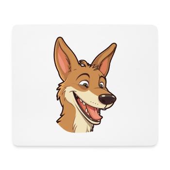 Kojoten-Karikatur-Kawaii-Aquarellillustration - Mousepad (Querformat) - Weiß - Vorne