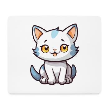 baby cat Cartoon Kawaii Watercolor Illustration - Mouse Pad (horizontal) - white - Front