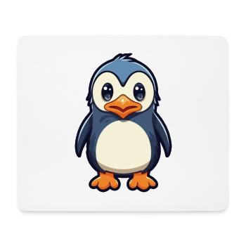 Pinguin-Karikatur-Kawaii-Aquarell-Illustration - Mousepad (Querformat) - Weiß - Vorne