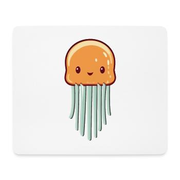 Comb Jelly Cartoon Kawaii Watercolor Illustration - Mouse Pad (horizontal) - white - Front