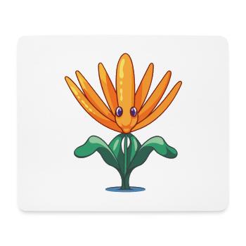 Sea Lily Cartoon Kawaii Aquarelle Illustration - Tapis de souris (format paysage) - blanc - Devant