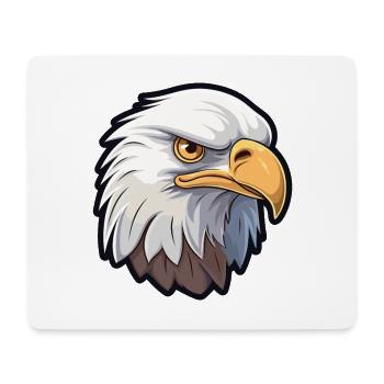 Bald Eagle Cartoon Kawaii Aquarelle Illustration - Tapis de souris (format paysage) - blanc - Devant