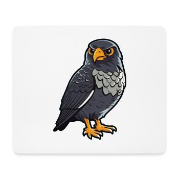 Nighthawk Cartoon Kawaii Aquarelle Illustration - Tapis de souris (format paysage) - blanc - Devant
