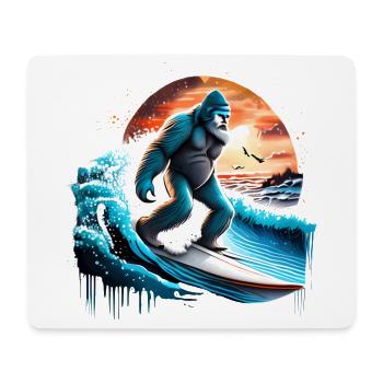 Big Foot Surfen - Mousepad (Querformat) - Weiß - Vorne