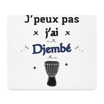 J'peux pas j'ai Djembé - Tapis de souris (format paysage) - blanc - Devant