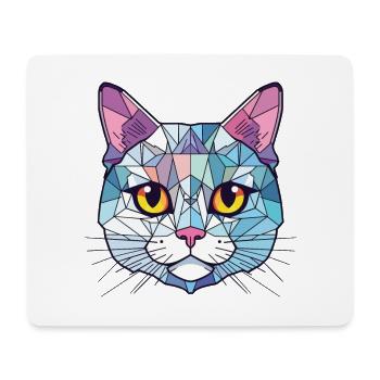 Chat d’argent britannique coloré aquarelle pour animaux de compagnie Cartoon - Tapis de souris (format paysage) - blanc - Devant