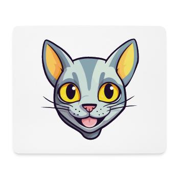 Arabian Egyptian Mau Cat Cartoon Watercolor Art - Mouse Pad (horizontal) - white - Front