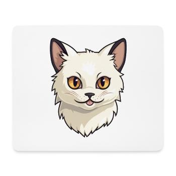 Balinese Cat Cartoon Watercolor Illustration - Mouse Pad (horizontal) - white - Front
