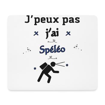 J'peux pas j'ai Spéléo - Tapis de souris (format paysage) - blanc - Devant