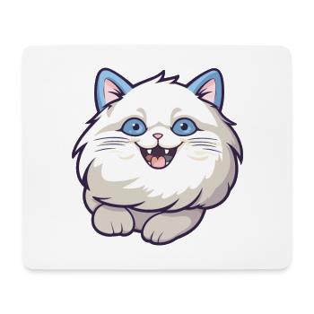 Ragdoll Cat Cartoon Watercolor Illustration - Mouse Pad (horizontal) - white - Front