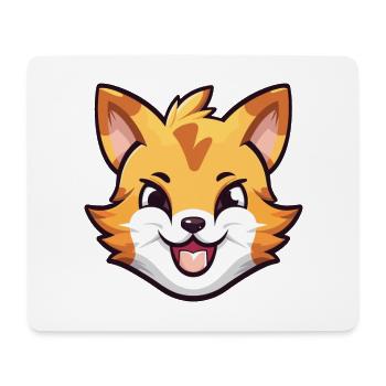 Tiger Katze Bunte Karikatur Aquarell Illustration - Mousepad (Querformat) - Weiß - Vorne