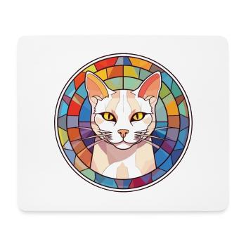 Burmilla chat aquarelle colorée Illustration pour animaux de compagnie - Tapis de souris (format paysage) - blanc - Devant