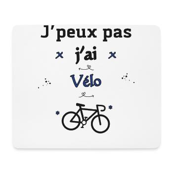 J'peux pas j'ai Vélo - Tapis de souris (format paysage) - blanc - Devant