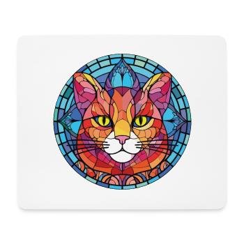 Khao Manee Cat Colorful Watercolor Illustration - Mouse Pad (horizontal) - white - Front