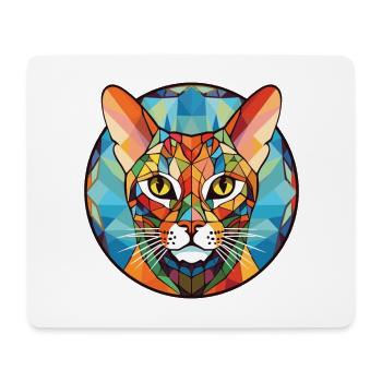Ocicat Cat Breed Illustration aquarelle colorée - Tapis de souris (format paysage) - blanc - Devant