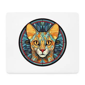 Ocicat Chat Domestique Coloré Aquarelle Dessin Animé - Tapis de souris (format paysage) - blanc - Devant