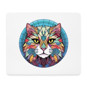 Highlander chat coloré aquarelle illustration - Tapis de souris (format paysage) - blanc - Devant