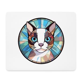 Snowshoe Cat Colorful Watercolor Pet Illustration - Mouse Pad (horizontal) - white - Front