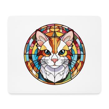Illustration à l’aquarelle colorée de chat Van turc - Tapis de souris (format paysage) - blanc - Devant