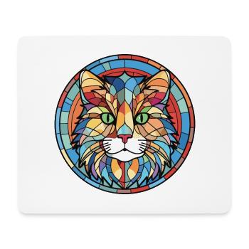Ragamuffin chat coloré aquarelle illustration - Tapis de souris (format paysage) - blanc - Devant