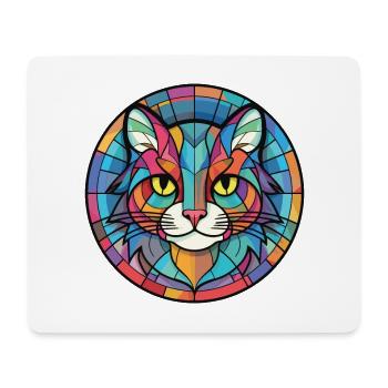 Manx Cat Breed coloré aquarelle Illustration - Tapis de souris (format paysage) - blanc - Devant