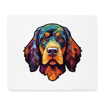 Österreichisches Brandlbracke Hunderasse Aquarellglas - Mousepad (Querformat) - Weiß - Vorne