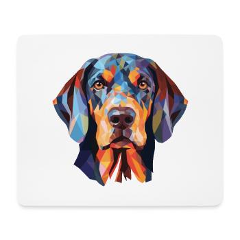 Bluetick Coonhound Dog Breed Colorful Watercolor - Mouse Pad (horizontal) - white - Front