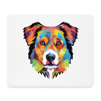 Carpathian Shepherd Dog Breed Colorful Watercolor - Mouse Pad (horizontal) - white - Front