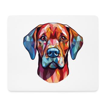 Broholmer chien race aquarelle verre Illustration - Tapis de souris (format paysage) - blanc - Devant