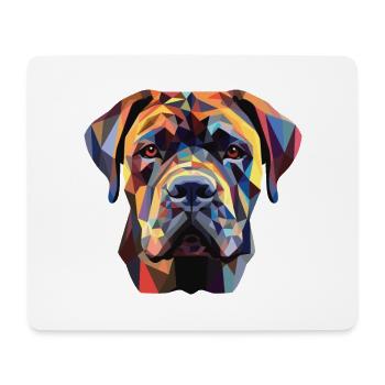 Cane Corso chien race aquarelle verre Illustration - Tapis de souris (format paysage) - blanc - Devant