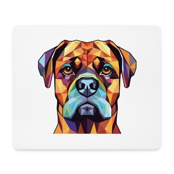 Bullmastiff chien race aquarelle Illustration - Tapis de souris (format paysage) - blanc - Devant
