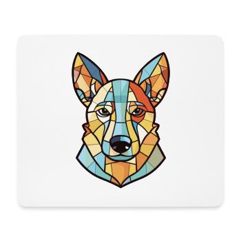Carolina Dog Breed aquarelle Illustration sur verre - Tapis de souris (format paysage) - blanc - Devant