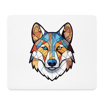 Labrador canadien Husky chien race aquarelle verre - Tapis de souris (format paysage) - blanc - Devant