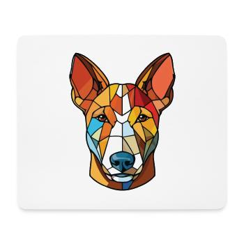 Bull Terrier chien race aquarelle Illustration - Tapis de souris (format paysage) - blanc - Devant