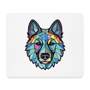 Black Norwegian Elkhound Dog Breed Watercolor - Mouse Pad (horizontal) - white - Front