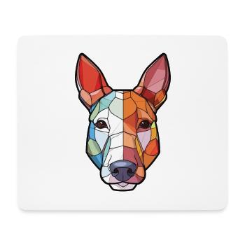 Miniatur Bullterrier Hunderasse Aquarellglas - Mousepad (Querformat) - Weiß - Vorne