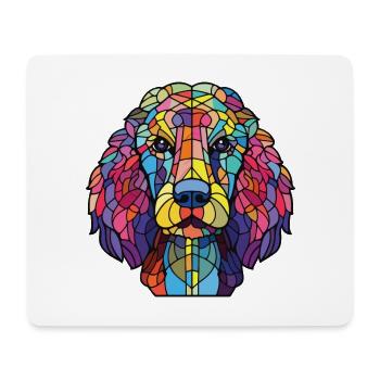 Schnurpudel-Hunderasse Aquarell-Illustration - Mousepad (Querformat) - Weiß - Vorne