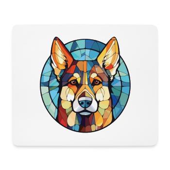 East Siberian Laika Dog Breed Colorful Watercolor - Mouse Pad (horizontal) - white - Front