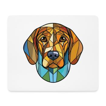 Illustration à l’aquarelle de race de chien Fousek Cesky - Tapis de souris (format paysage) - blanc - Devant