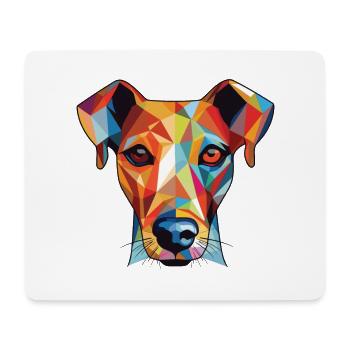 Chien de chasse crétois race chien aquarelle Illustration - Tapis de souris (format paysage) - blanc - Devant