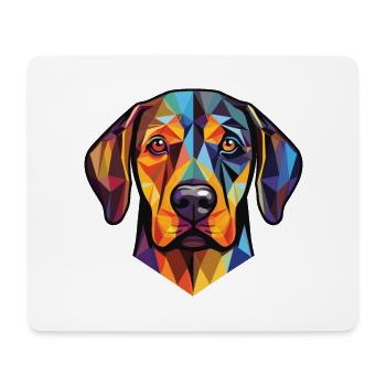 Illustration à l’aquarelle de race de chien Broholmer danois - Tapis de souris (format paysage) - blanc - Devant