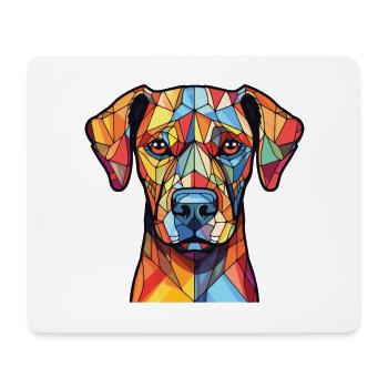 Dunker chien race coloré aquarelle illustration - Tapis de souris (format paysage) - blanc - Devant