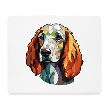 English Setter Dog Breed Watercolor Illustration - Mouse Pad (horizontal) - white - Front