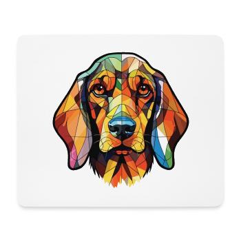 Chien de chasse allemand race Illustration à l’aquarelle - Tapis de souris (format paysage) - blanc - Devant