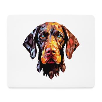 Deutsch Drahthaar Vorstehhund Rasse Aquarell - Mousepad (Querformat) - Weiß - Vorne