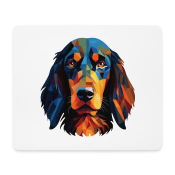 Gordon Setter Hunderasse Aquarell Illustration - Mousepad (Querformat) - Weiß - Vorne